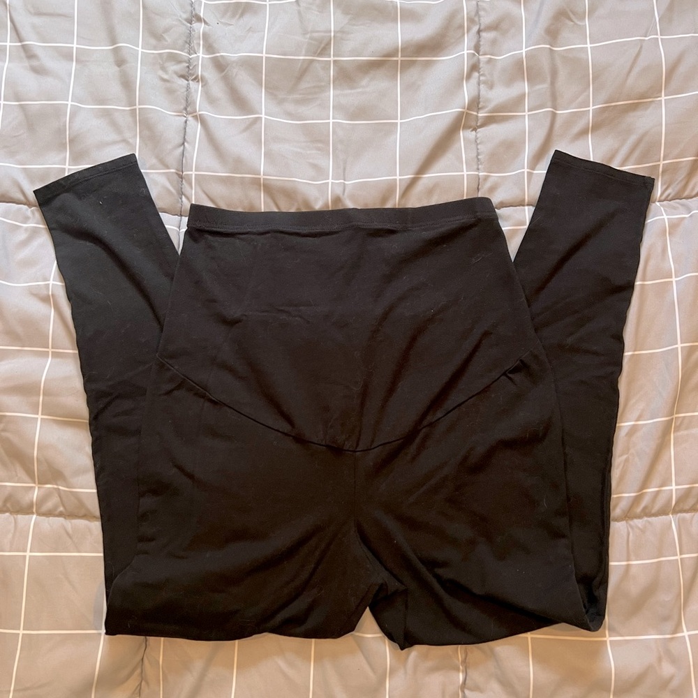 Maternity leggings, M (8-10), black